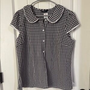 Black and White Gingham Blouse